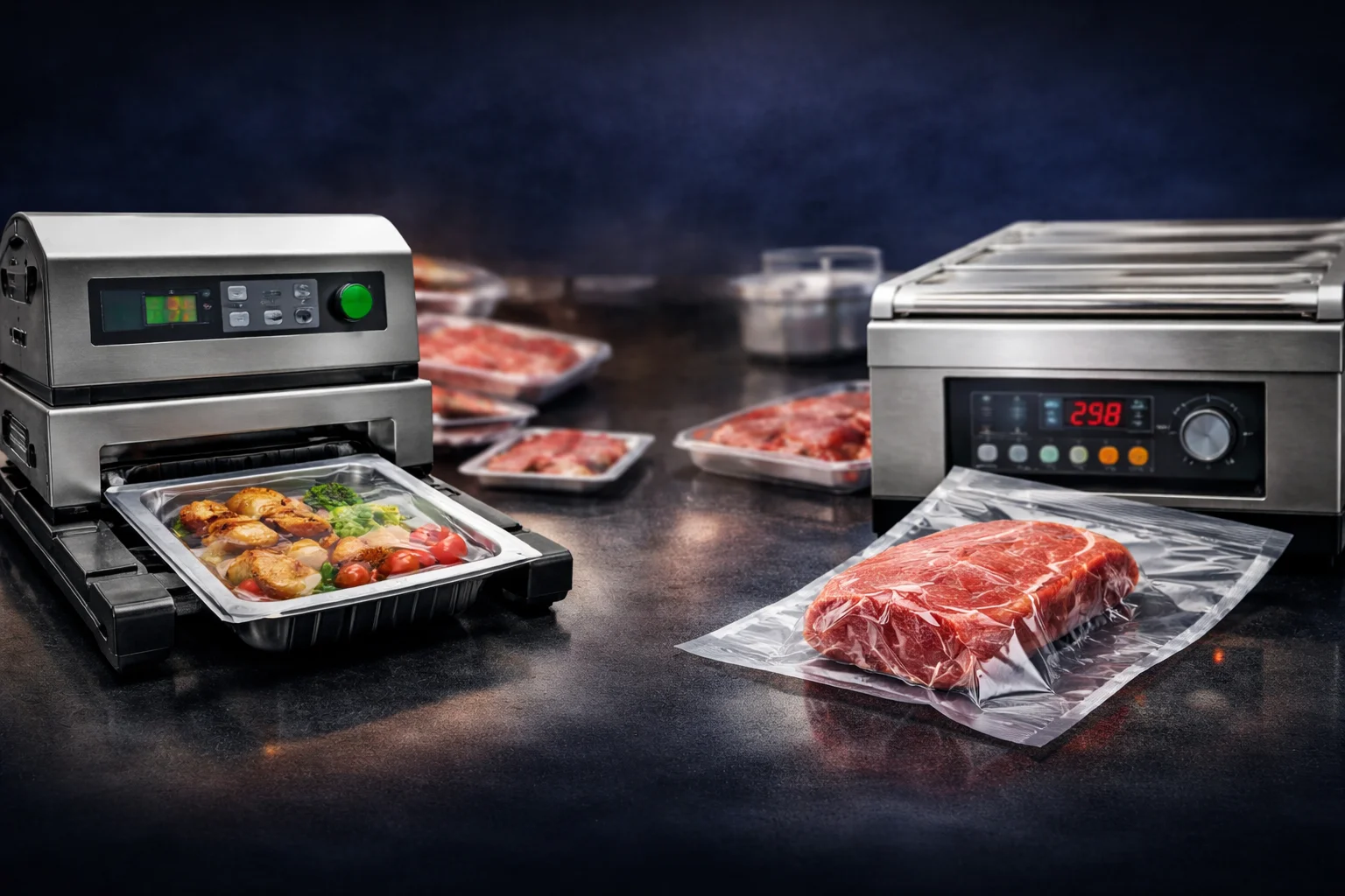 Запайщик лотков или вакуумный упаковщик: что выбрать